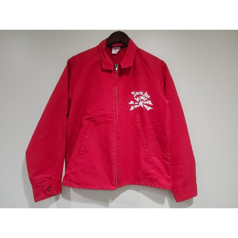 VTG Y2K Sportsmaster Windbreaker Jacket Mens Small Red Graphic Santa Ana Winds